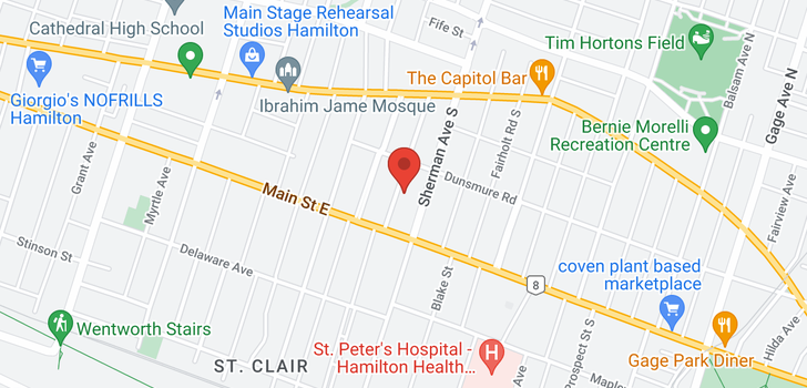 map of 79 St. Clair Avenue
